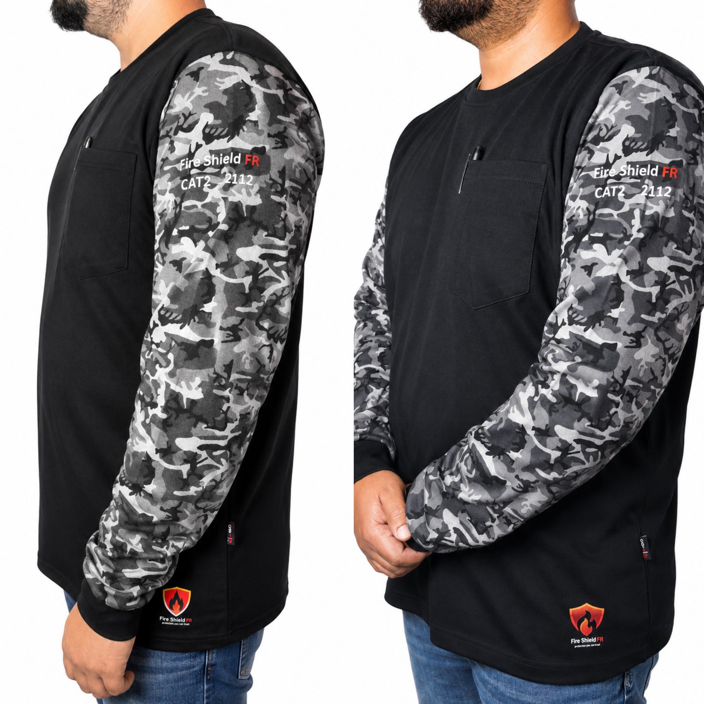 1 Fire Shield FR CAT2 Work Shirt – Flame Resistant Long Sleeve