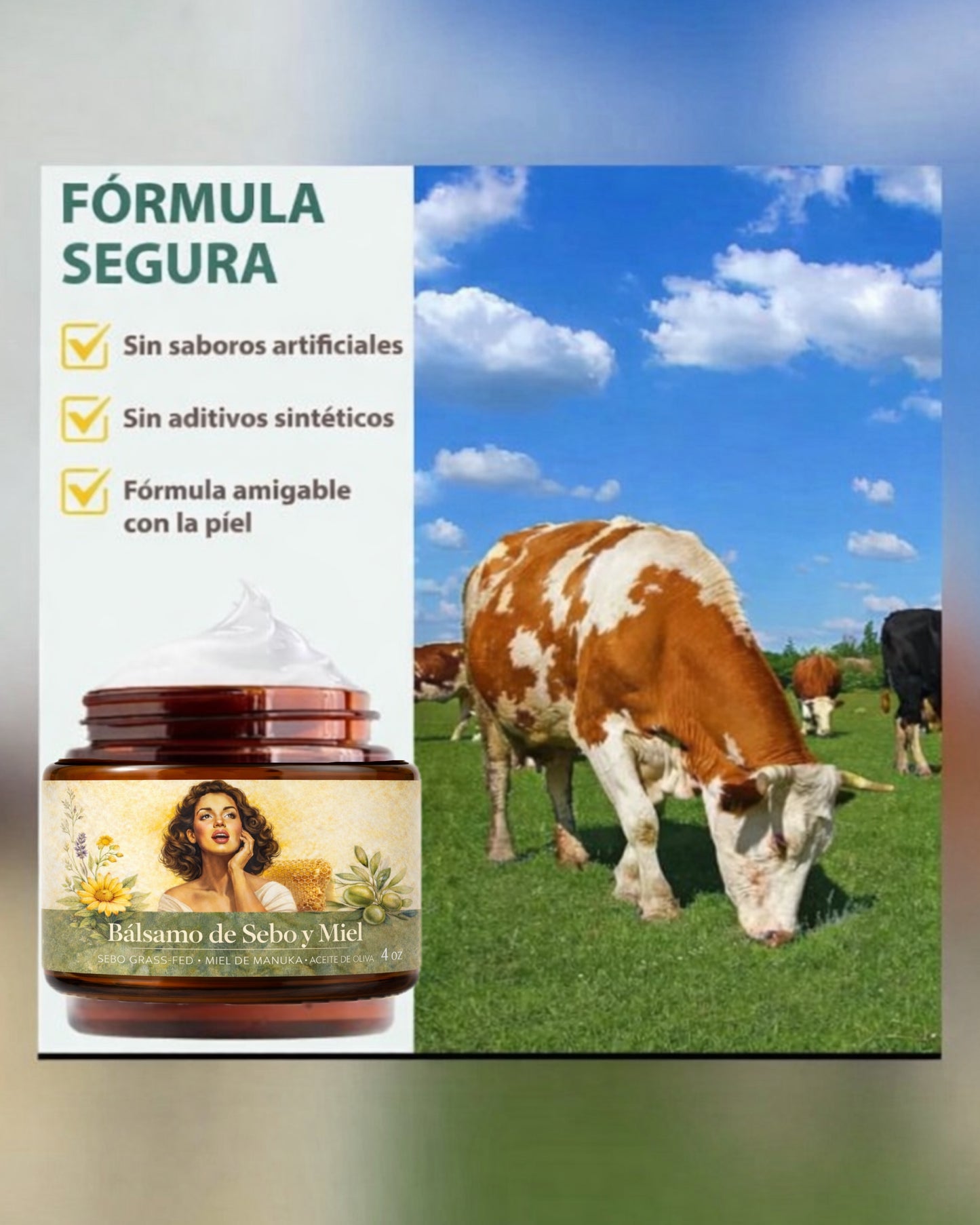 Bálsamo de Sebo y Miel – Hidratación profunda inspirada en la naturaleza