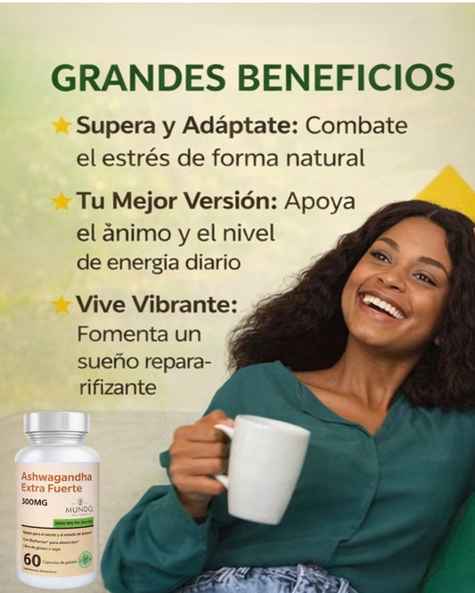 Ashwagandha Organica Extra fuerte - mejora la salud y la resistencia