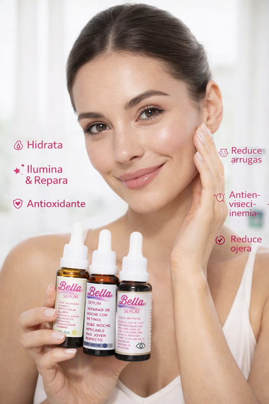 BELLA serum facial kit Dia, Noche, Contorno de ojos