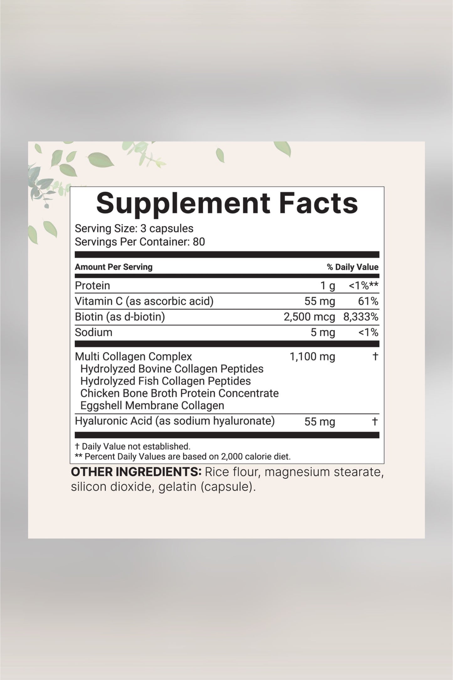 Colageno Múltiple de Micro Ingredients - Multi Collagen Peptides 120 Cap