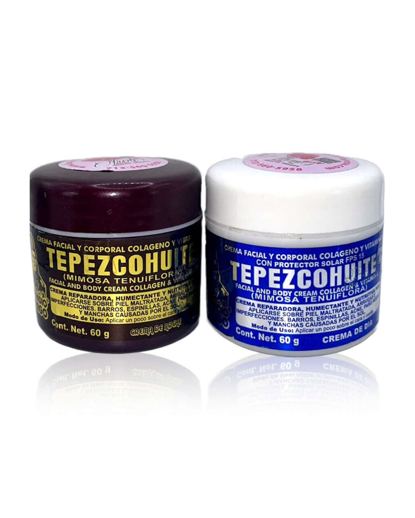 Tepezcohuite crema facial dia y noche