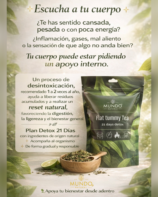 Flat Tommy Tea Slimming 21 Days- Mundo Natural - controla el peso