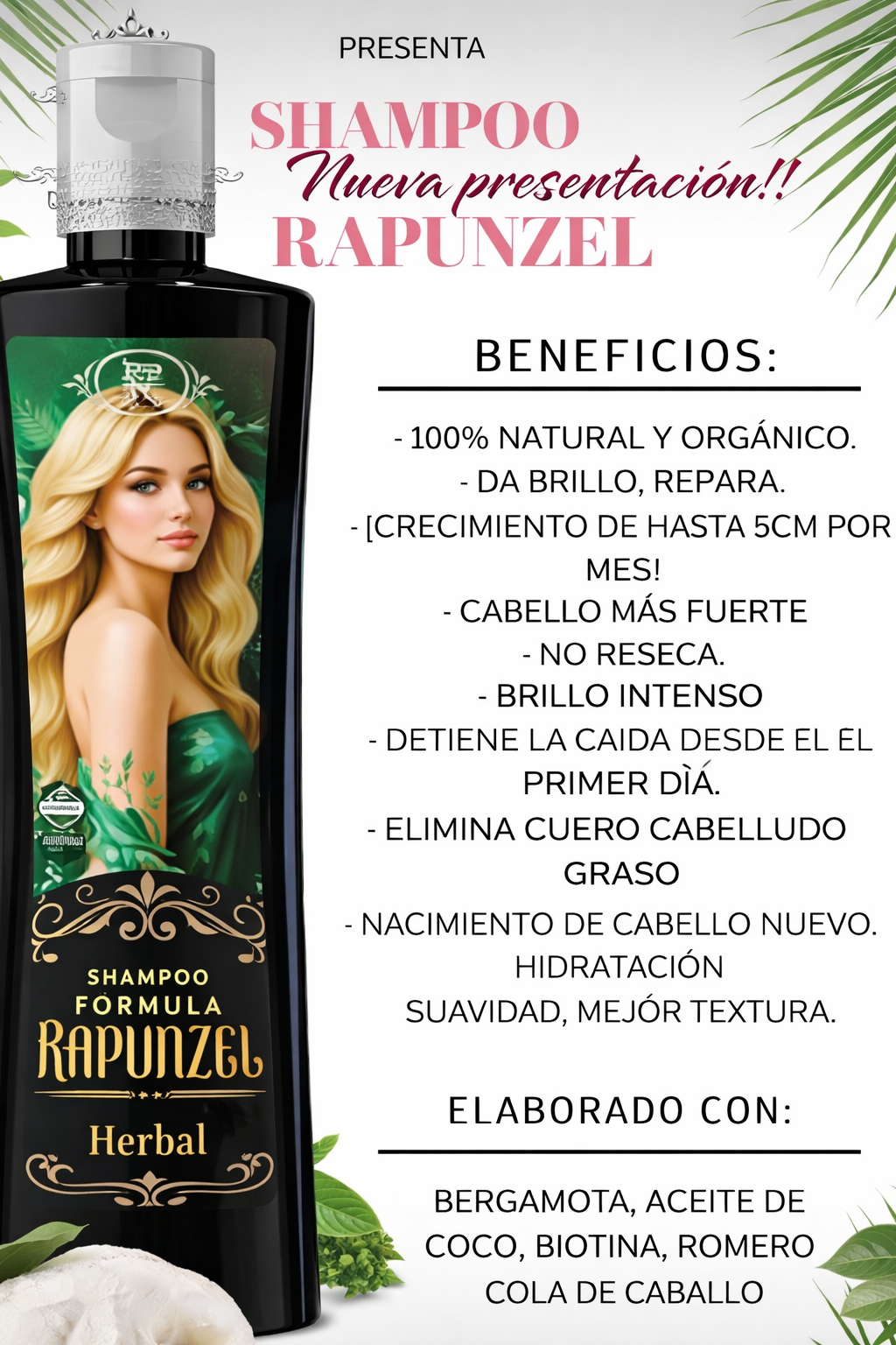 Shampoo Rapunzel Fórmula Herbal