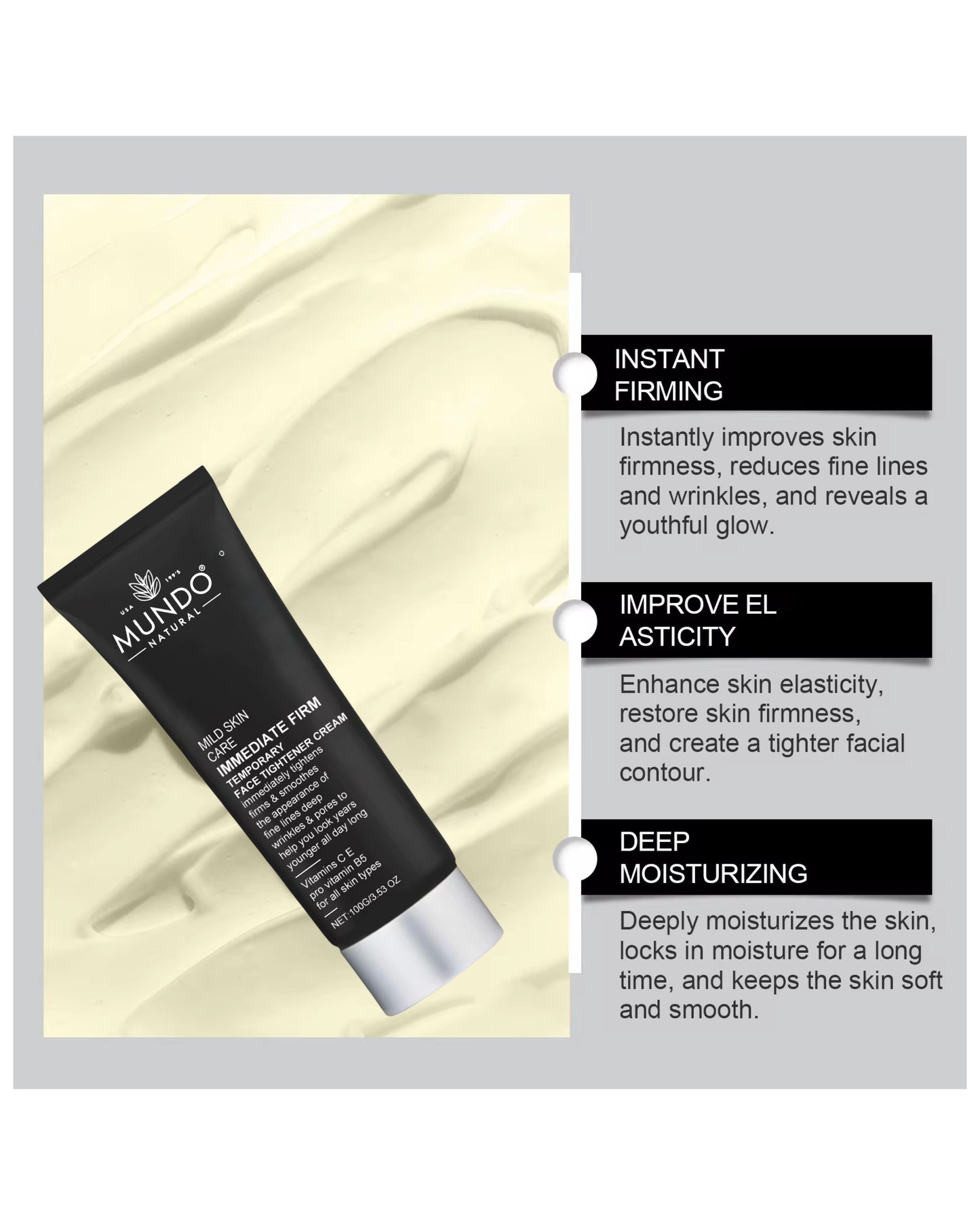 Primer difuminador facial y contorno de ojos. Reafirmante instantáneo, base de maquillaje facial.
