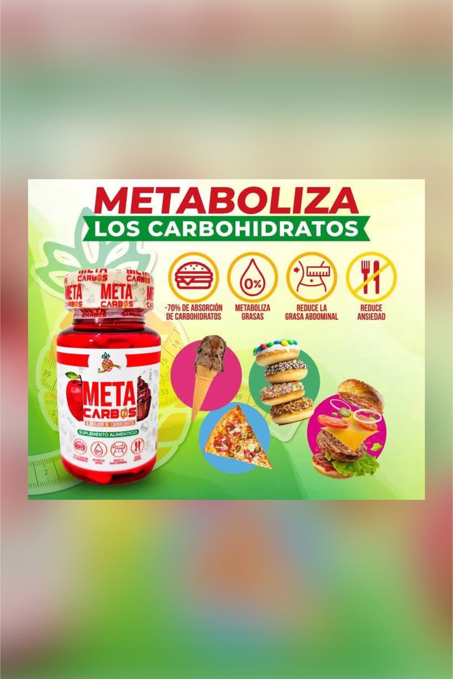𝗠etacarbos - Metaboliza las grasas y Bloquea los carbohidratos