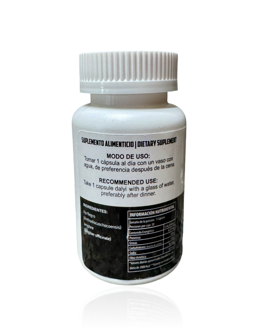 Ajo Negro, Reforzado con Jengibre, 30 cápsulas