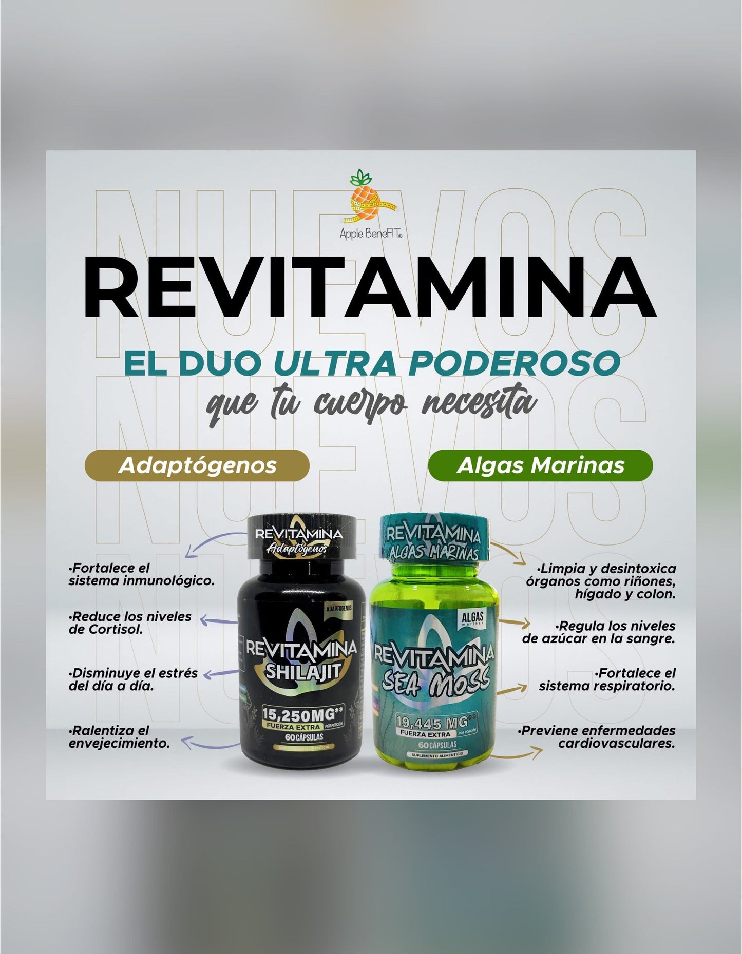 REVITAMINA ADAPTÓGENOS y REVITAMINA ALGAS MARINAS
