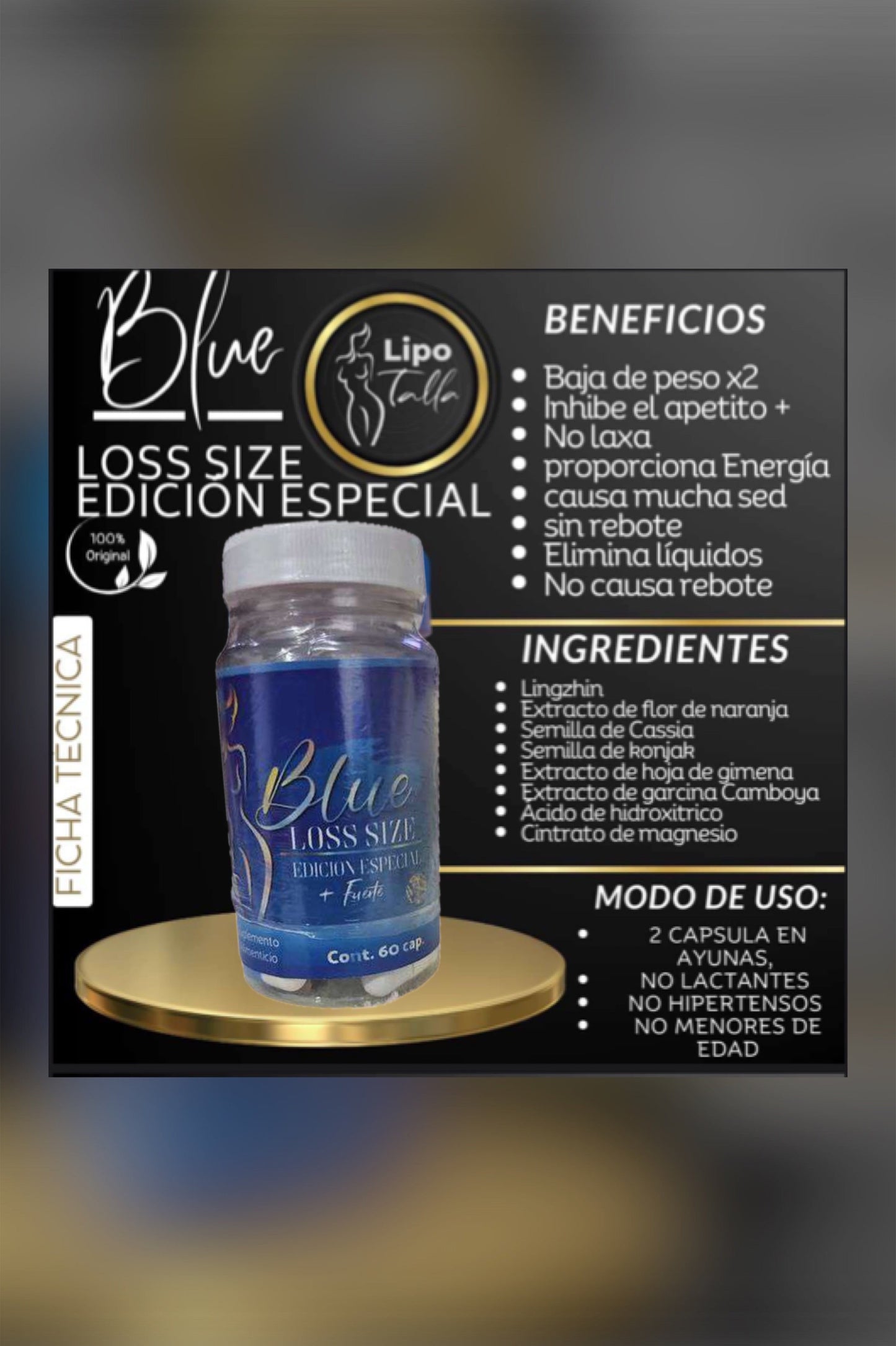 Lipo Talla Blue Loss Size Edicion Especial