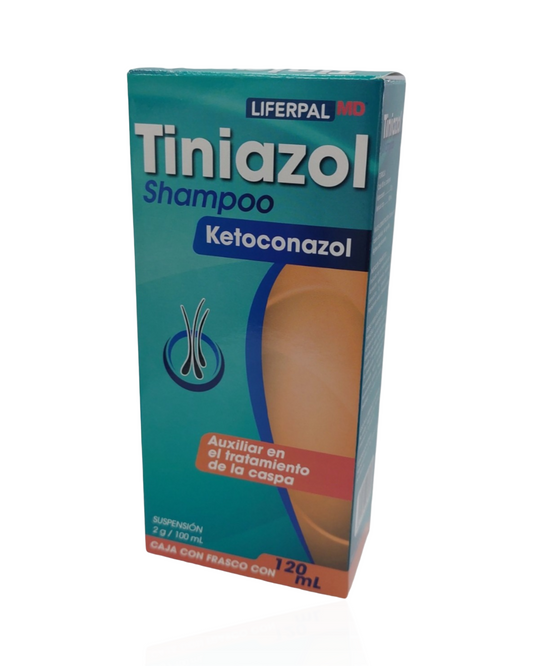 Shampoo Tiniazol - caspa, dermatitis y seborreica.