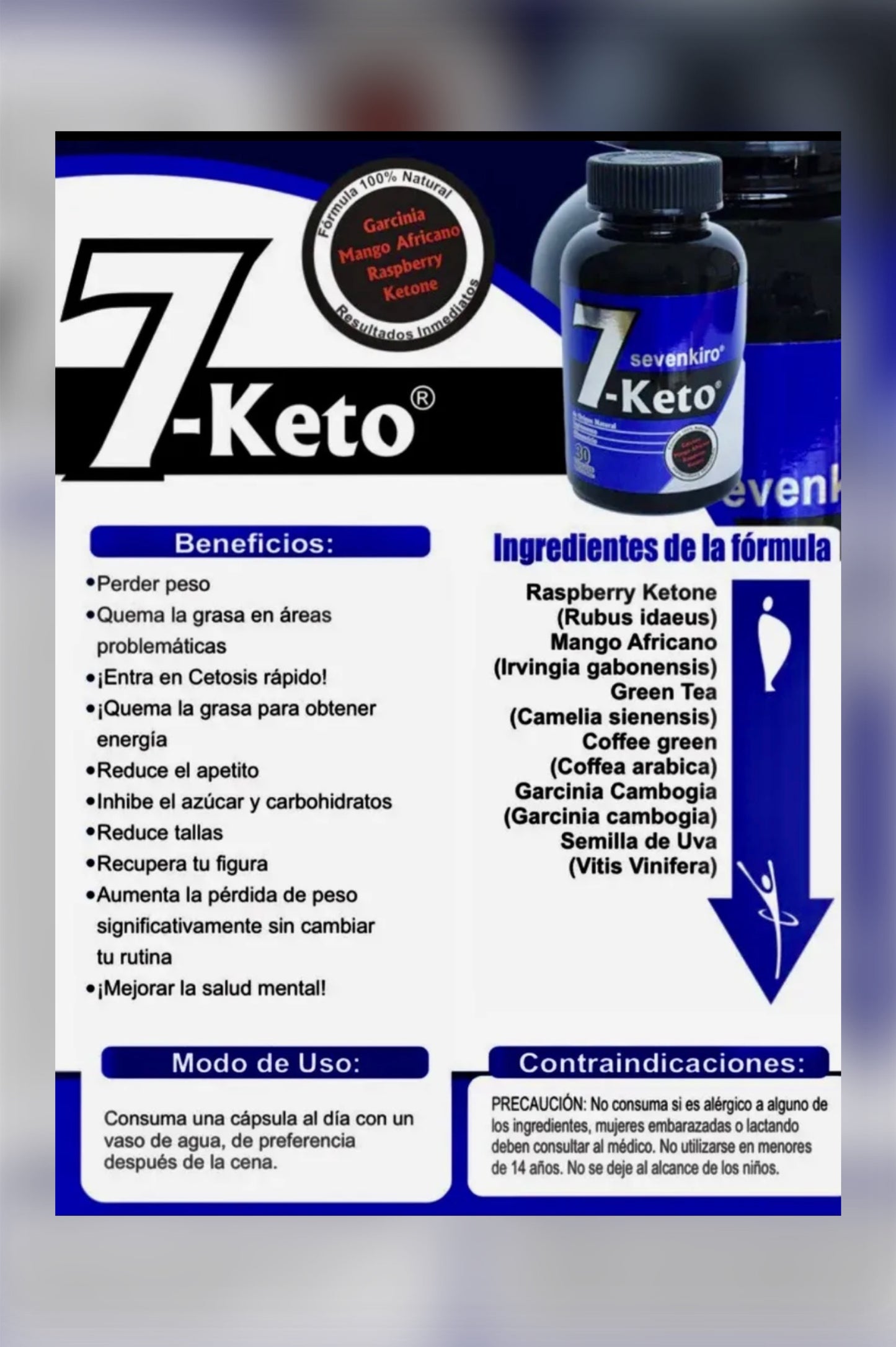 7 Keto Sevenkiro - Triplica el efecto de una dieta