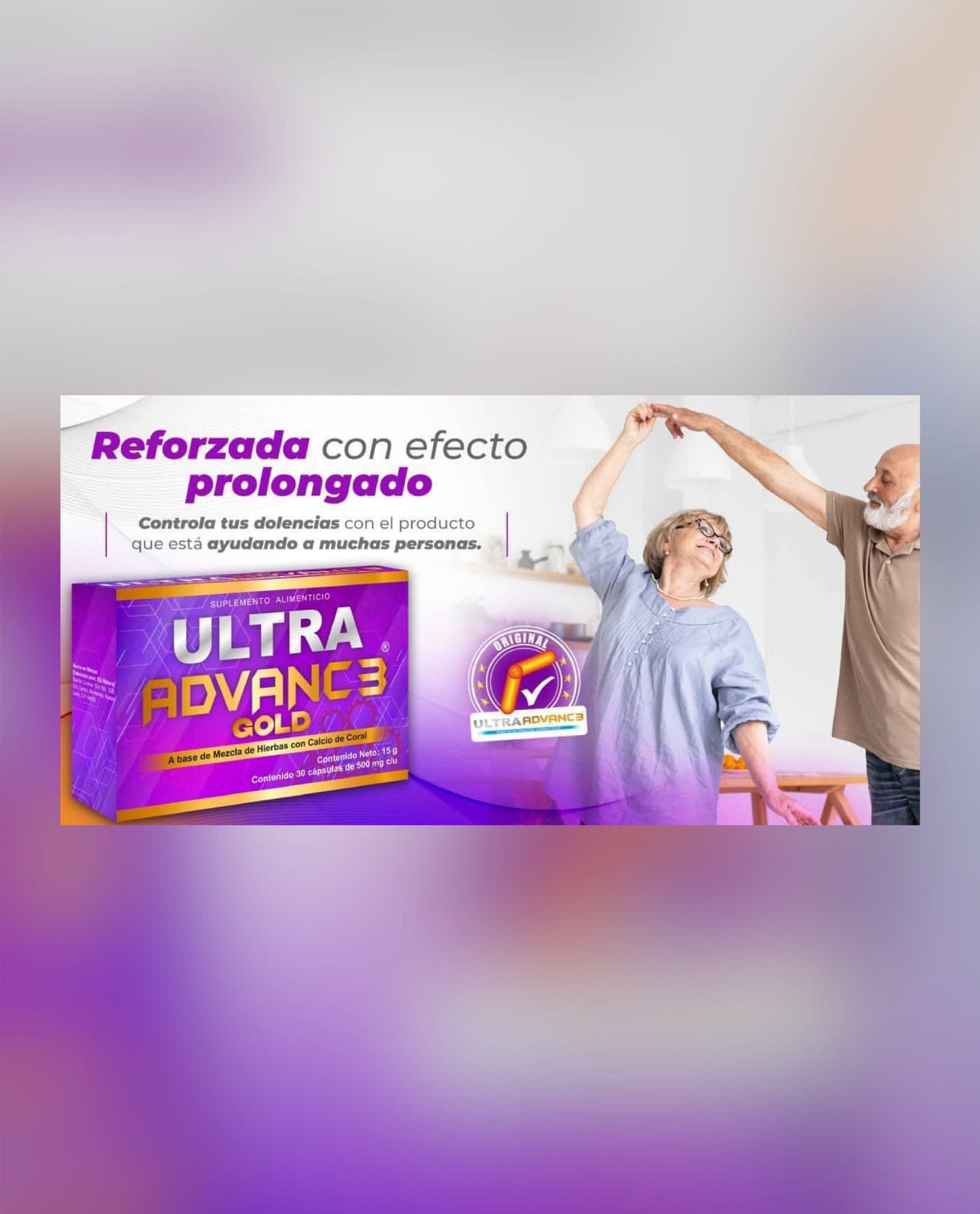 Ultra Advance Gold – Suplemento Herbal con Calcio de Coral (30 cápsulas)