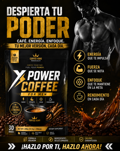 X POWER COFFEE FOR MEN – 30 Bolsitas | Mezcla Premium de Café