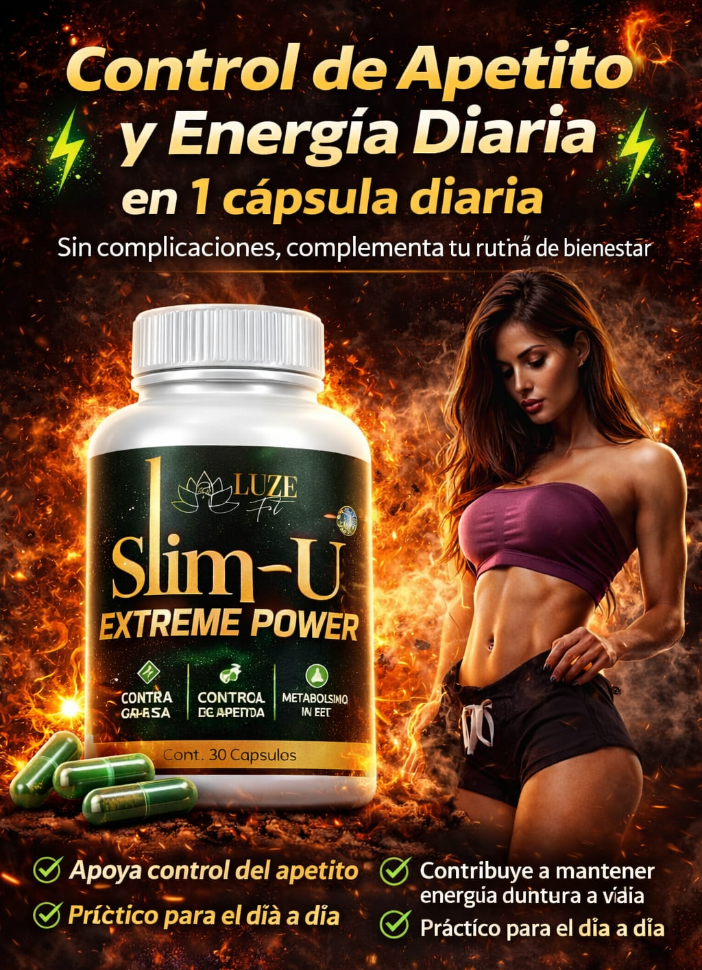 Slim-U Extreme Power – Apoyo Diario para Control y Bienestar