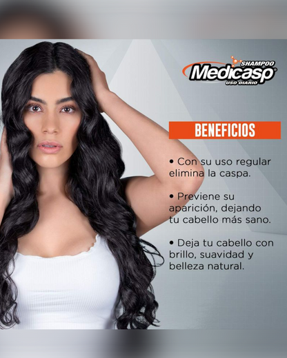 Medicasp Shampoo Anticaspa - Ayuda en la eliminación del hongo de la caspa
