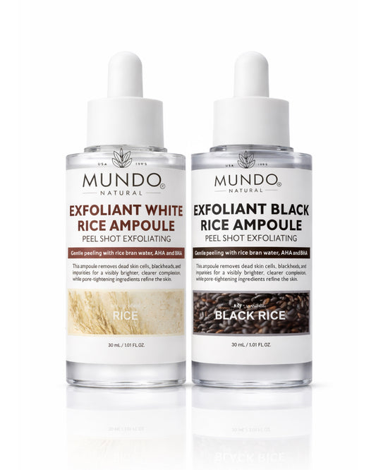 Serum exfoliante facial de arroz blanco y arroz negro