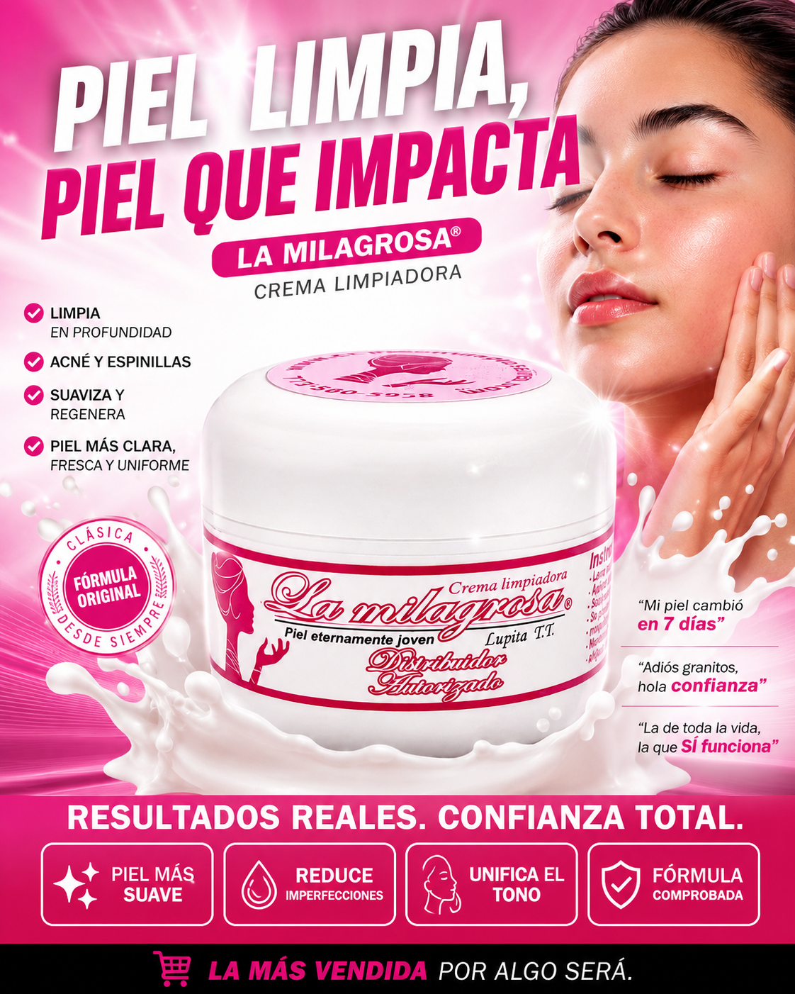 La Milagrosa crema facial con acido Hialuronico - facial cream
