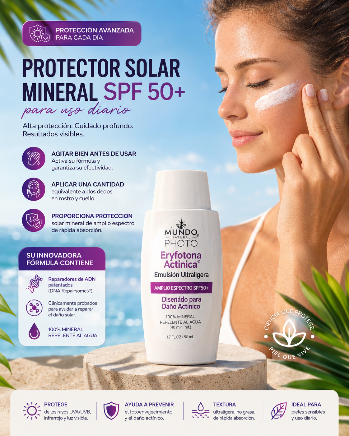 Bloqueador solar - Photo MINERAL SUNSCREEN
WATER RESISTANT