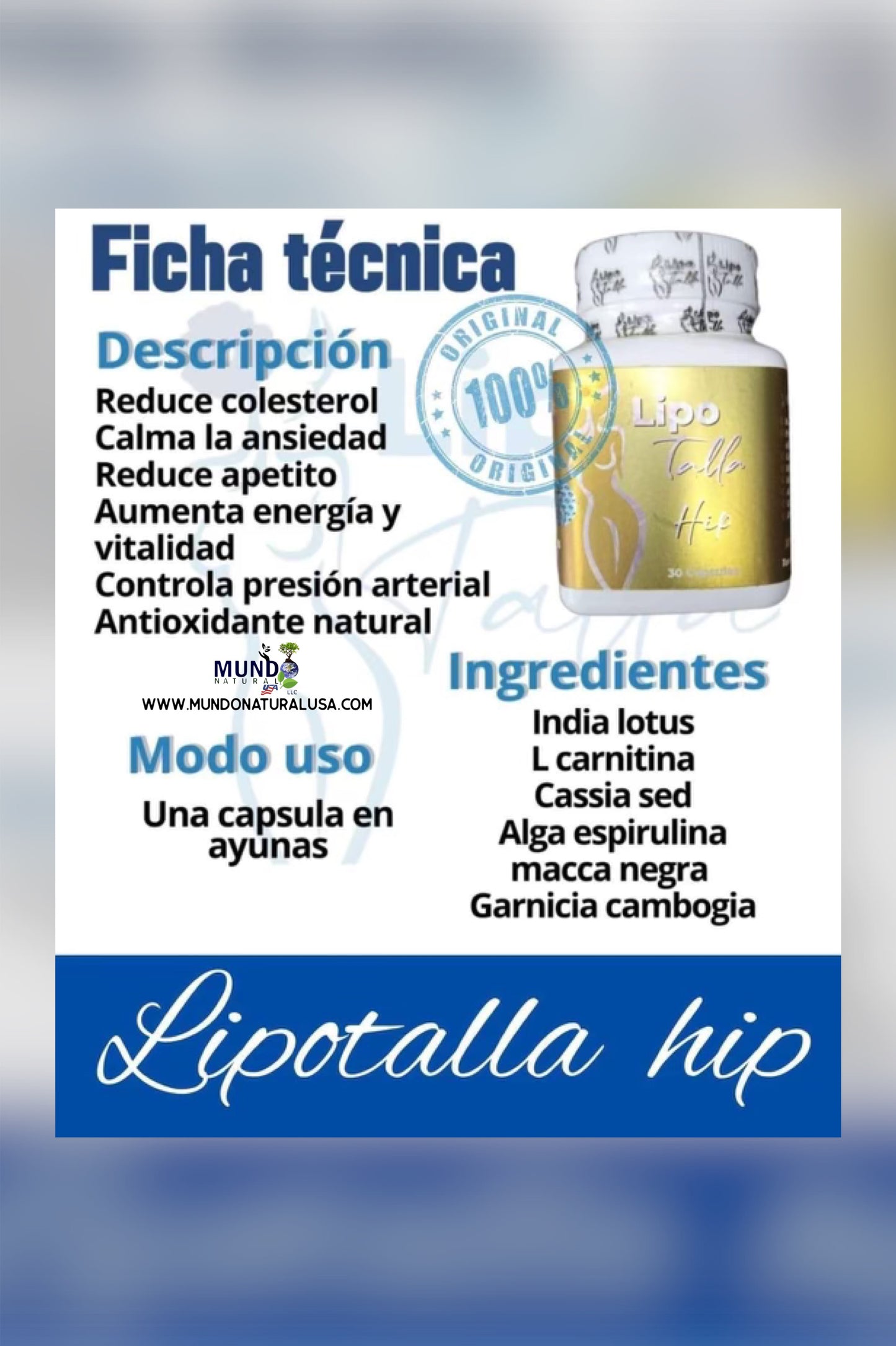 LipoTalla Hipertensos - diseñado para personas con alta presión y diabetes