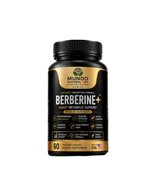 Mundo Natural USA Berberine+ GLP| Advanced Metabolic Support Formula | 60 caps