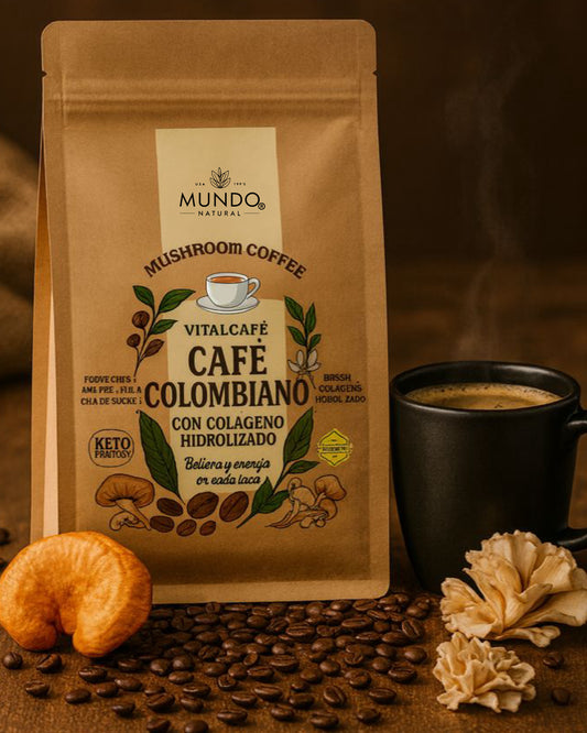 Coffee CAFE Espresso Colombiano con Colageno Hidrolizado