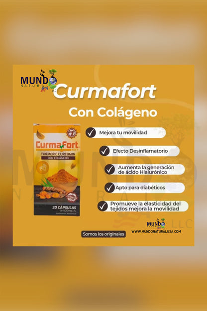 CurmaFort Nat Turmeric Curcumina con Colágeno