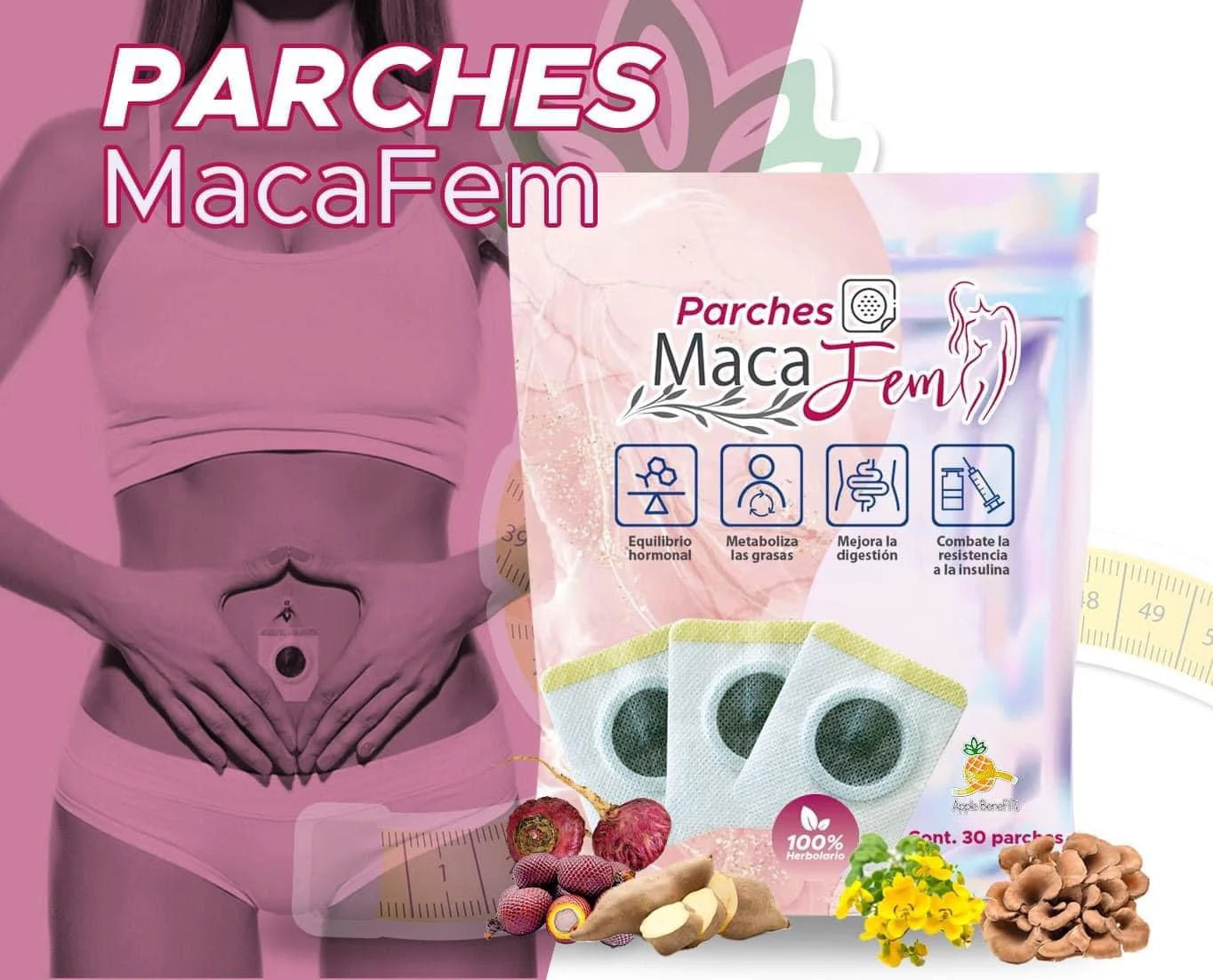 MacaFem balance hormonal parche