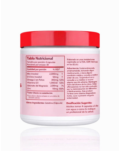 Myo-Inositol Hormonas Felices PCOS multivitaminico