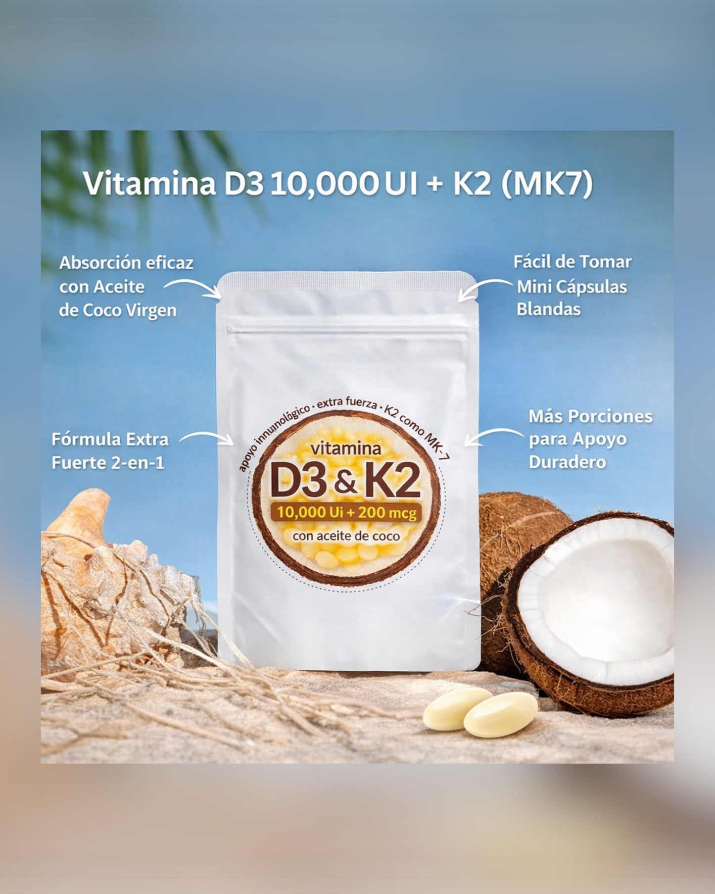 D3 + K2 Vitamina - Apoyo inmunológico