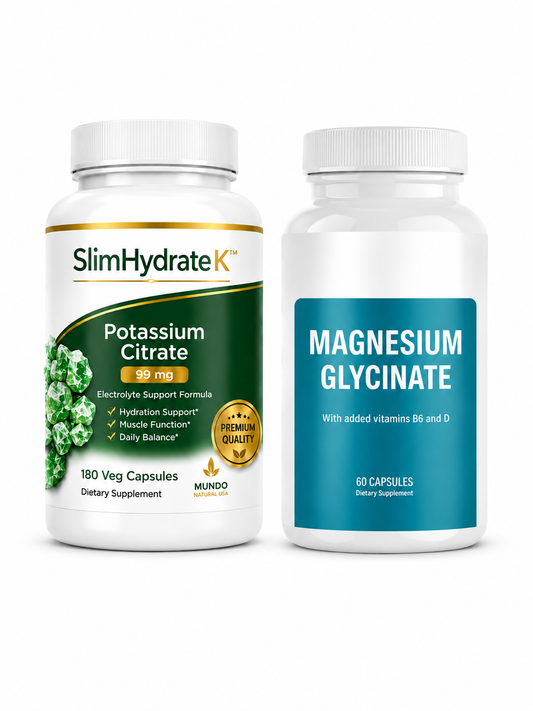 Kit SlimHydrate K™ potasio + Magnesium Glycinate | Soporte de Hidratación, Electrolitos y Descanso