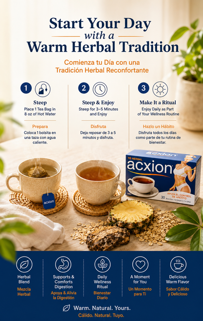 Acxion Tea Herbal Tea | Mezcla Herbal con Piña y Alcachofa