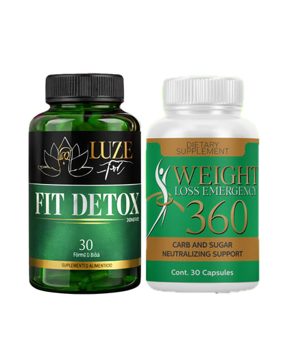 WEIGHT LOSS 360 Emergency + LUZE FIT DETOX -Apto para personas diabéticas e hipertesas