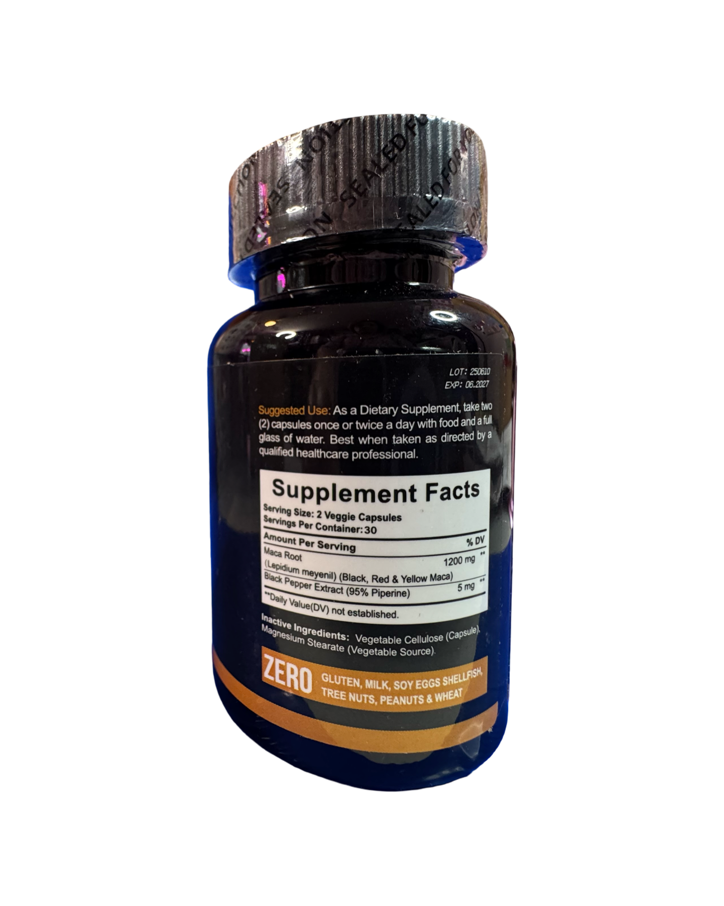 Triple Maca Premium Potencia, Energía Y Vitalidad Natural X3