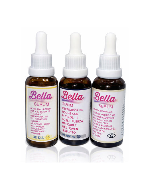 BELLA serum facial kit Dia, Noche, Contorno de ojos