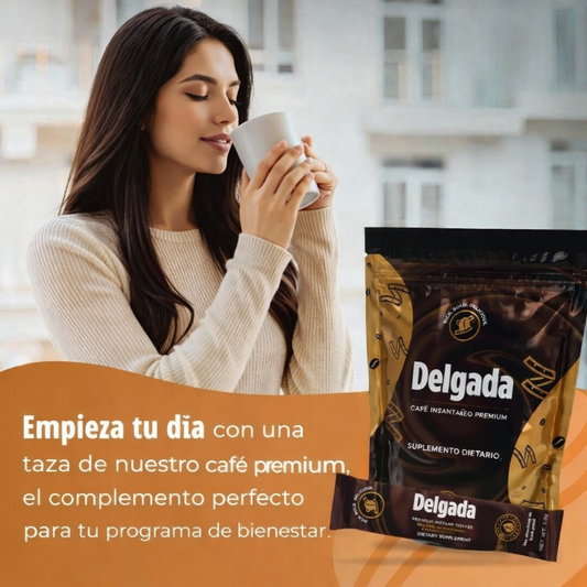 Coffee Slim Delgada con hongo Ganoderma Lucidum Intense Burn Diet - Café Instantáneo para Adelgazar