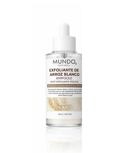 Serum exfoliante facial de arroz blanco y arroz negro