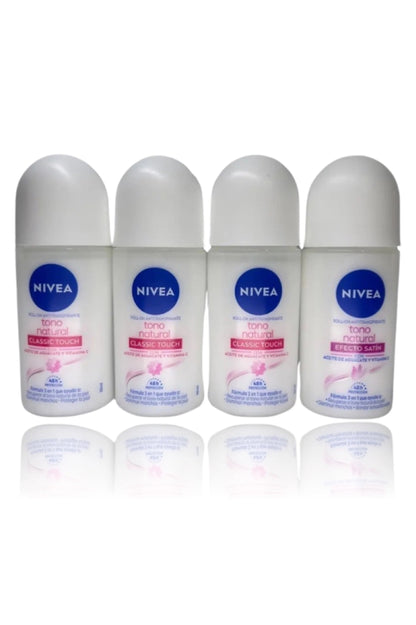 Nivea Desodorante roll on aclarado satín 4