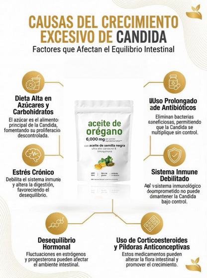 Herbal Defense Complex 6000 | Aceite de Orégano + Semilla Negra