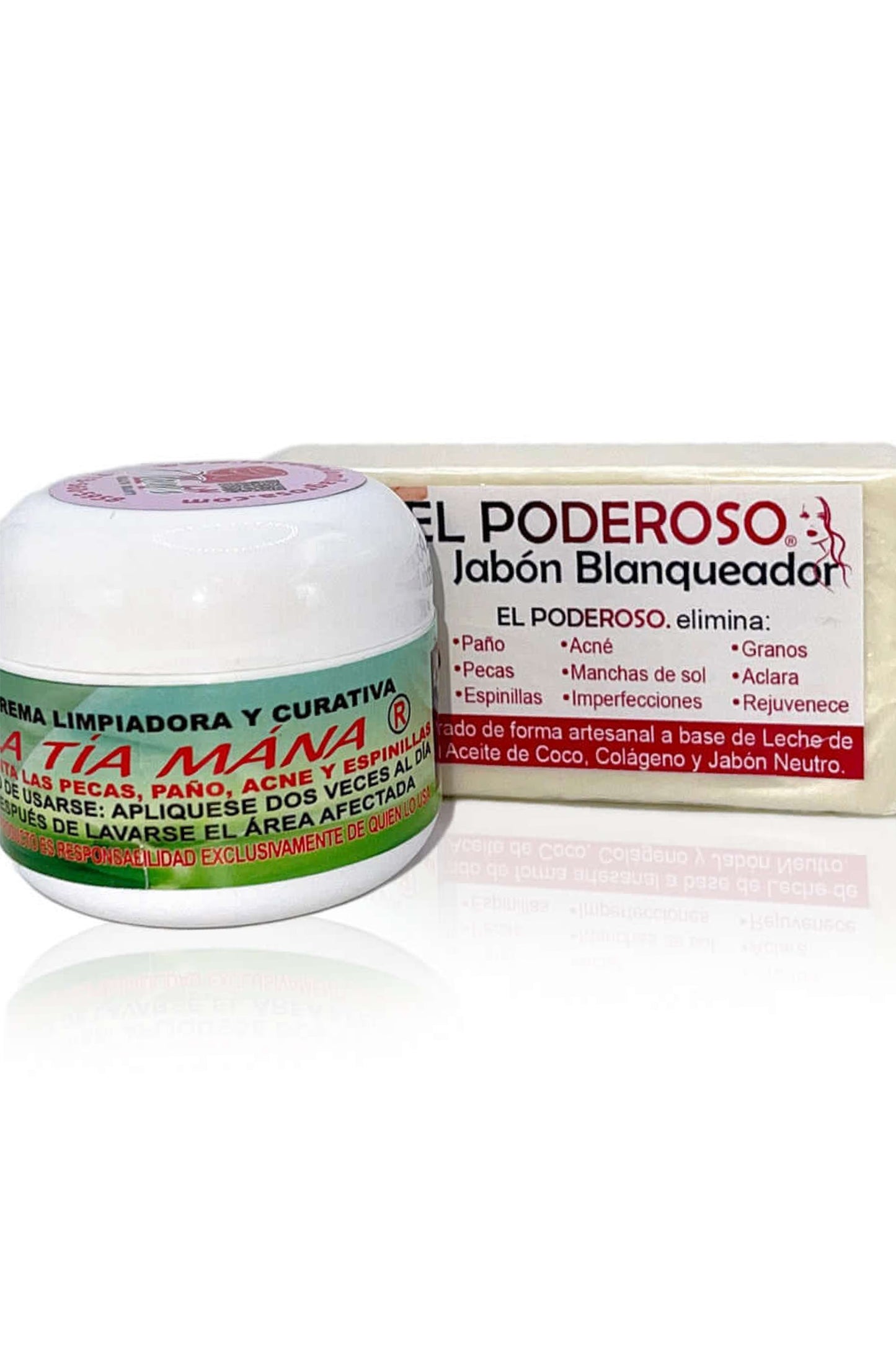 La Tía Mana crema facial + jabón el poderoso