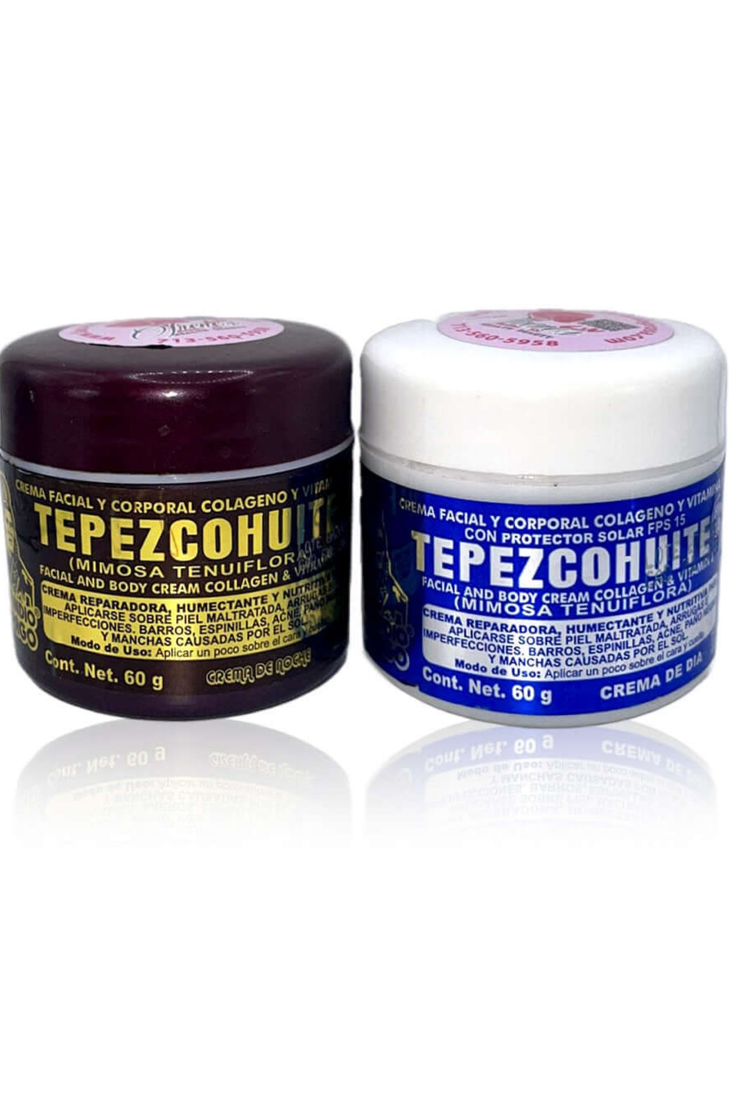 Tepezcohuite crema facial dia y noche