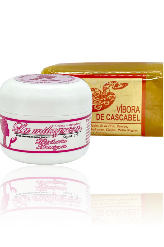 La Milagrosa crema facial + jabón aceite de vibora de cascabel