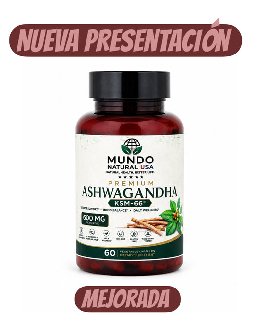 Ashwagandha Organica Extra fuerte - mejora estrés y cortisol.