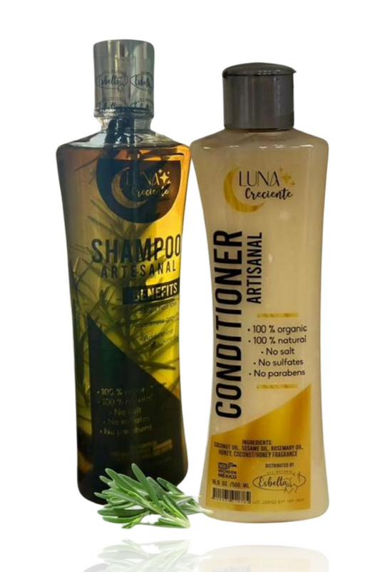 Esbelta Shampoo + Acondicionador Luna Creciente Artesanal de Romero