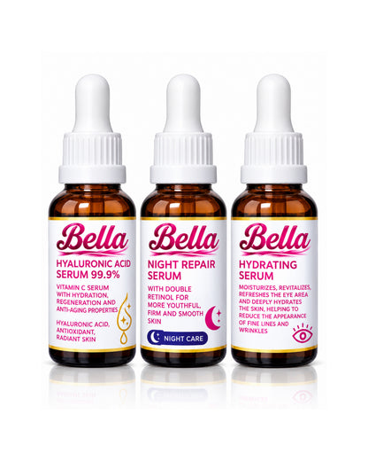 BELLA serum facial kit Dia, Noche, Contorno de ojos