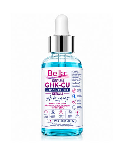 Bella GHK-CU Copper Peptide Serum | Suero Facial Reafirmante e Hidratante Anti-Aging 30 ml