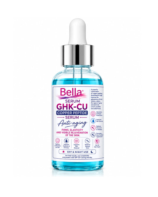 Bella GHK-CU Copper Peptide Serum | Suero Facial Reafirmante e Hidratante Anti-Aging 30 ml