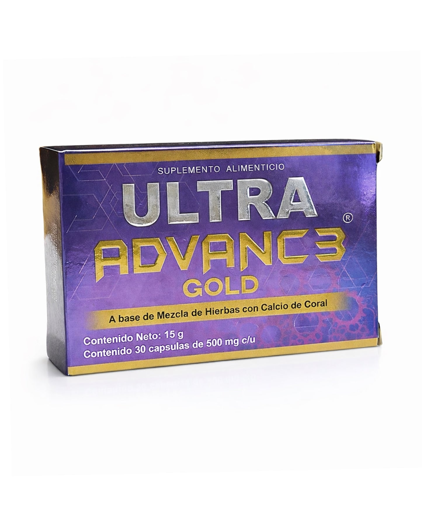 Ultra Advance Gold – Suplemento Herbal con Calcio de Coral (30 cápsulas)
