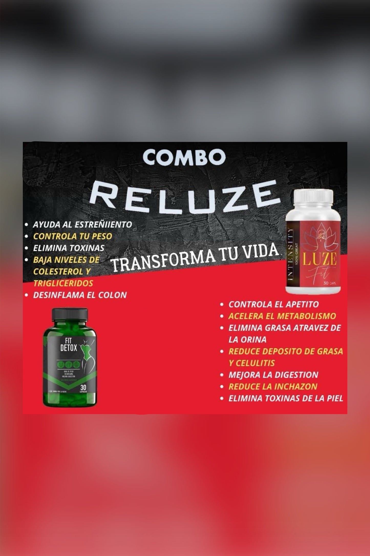 Luze Fit intensidad y Fit Detox