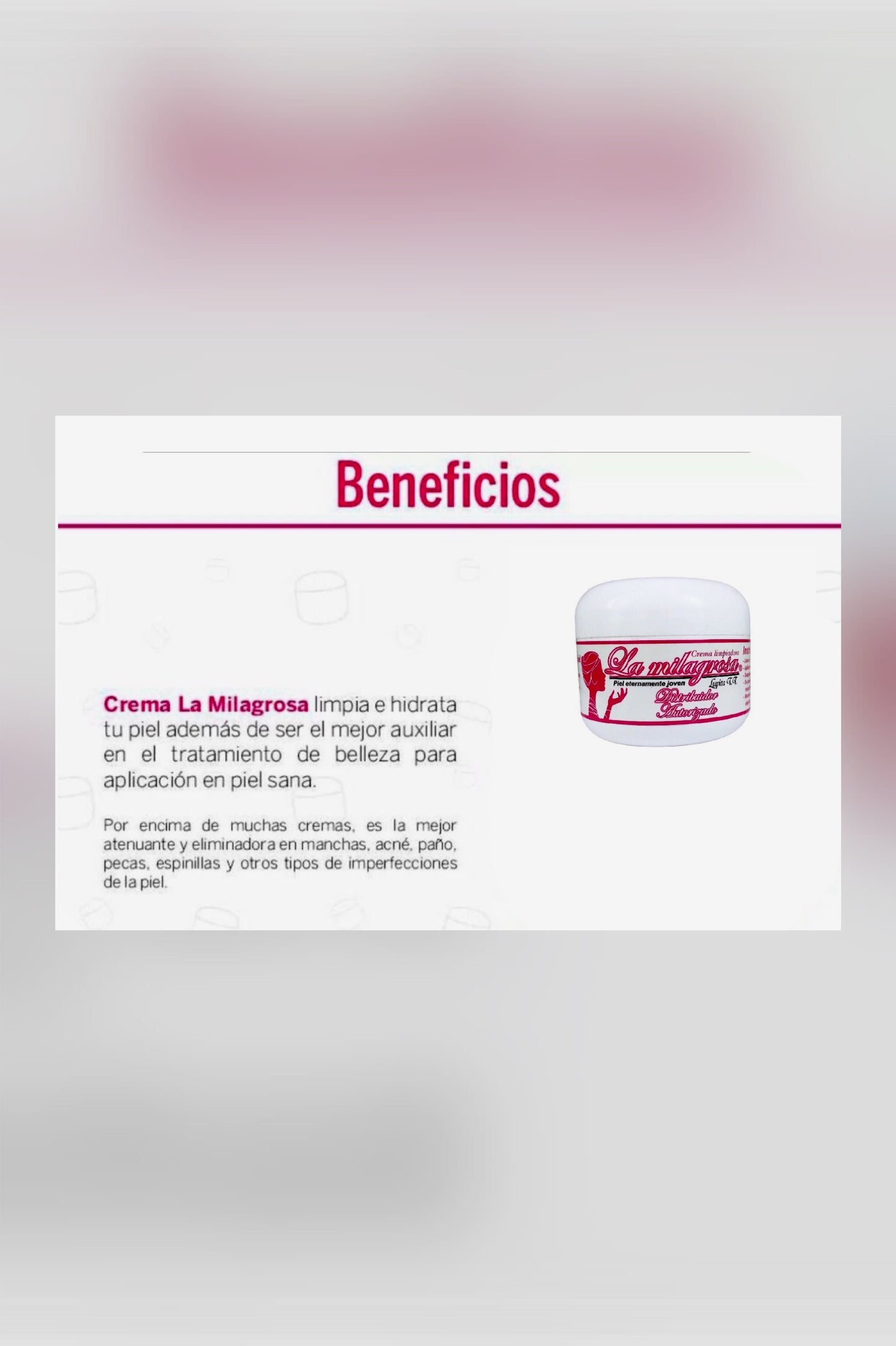 La Milagrosa crema facial - facial cream