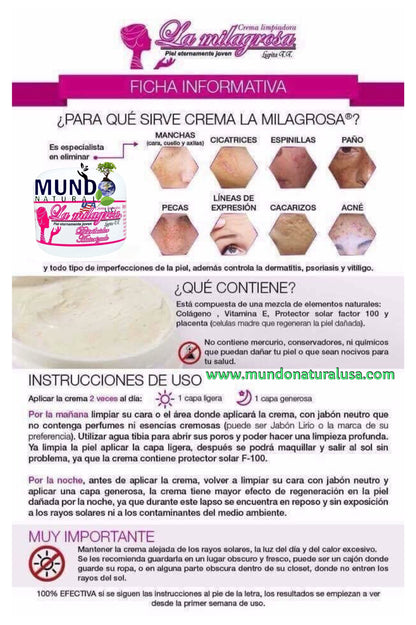 La Milagrosa crema facial - facial cream